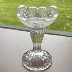 Oneida Elegant Clear Glass Candle Holder